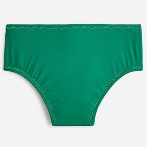 J. Crew High-Rise full-coverage bikini bottom (Jungle Green)